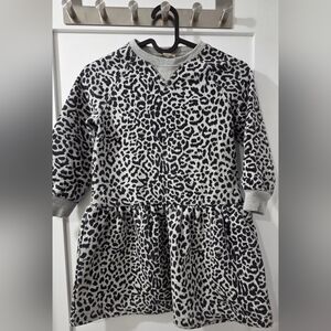 Grey & Black Animal Print Dress